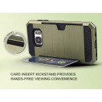 Wholesale Samsung Galaxy S7 Edge Credit Card Armor Case (Silver)